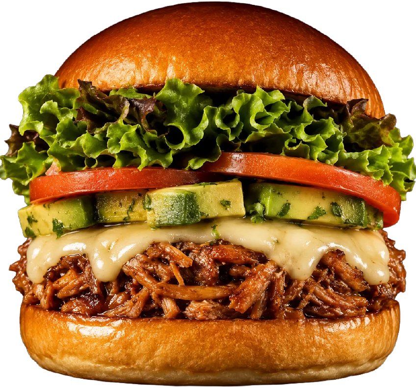 Hamburguesa "Pulled Pork" de la carta de la Esquini-K
