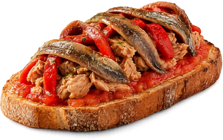Tostada "Atún" de la carta de la Esquini-K