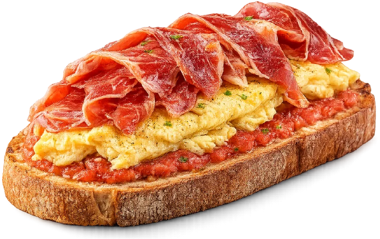 Tostada "Jamón Serrano" de la carta de la Esquini-K