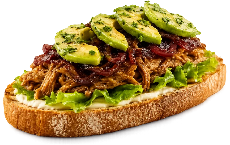 Tostada "Pulled Pork" de la carta de la Esquini-K